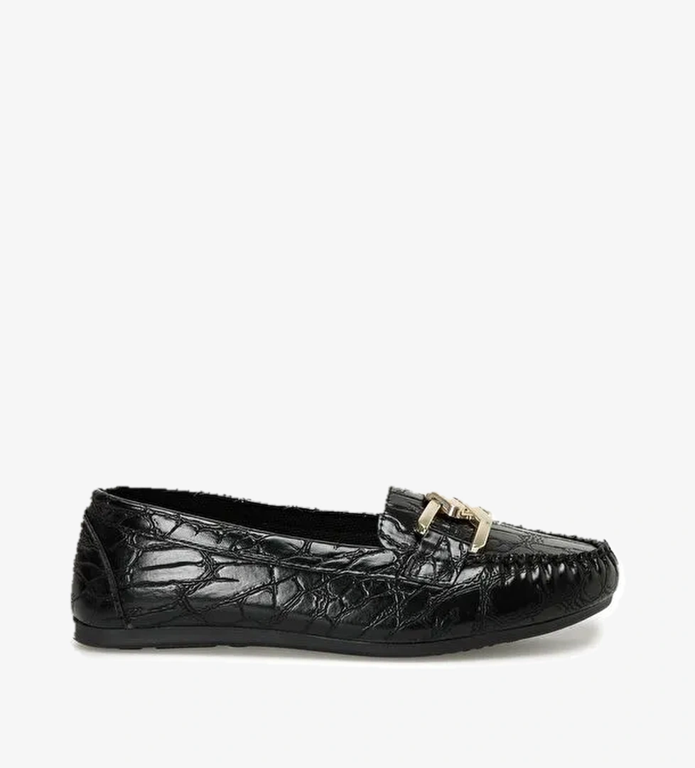 DW23003 3PR Siyah Kadın Loafer - Görsel 1