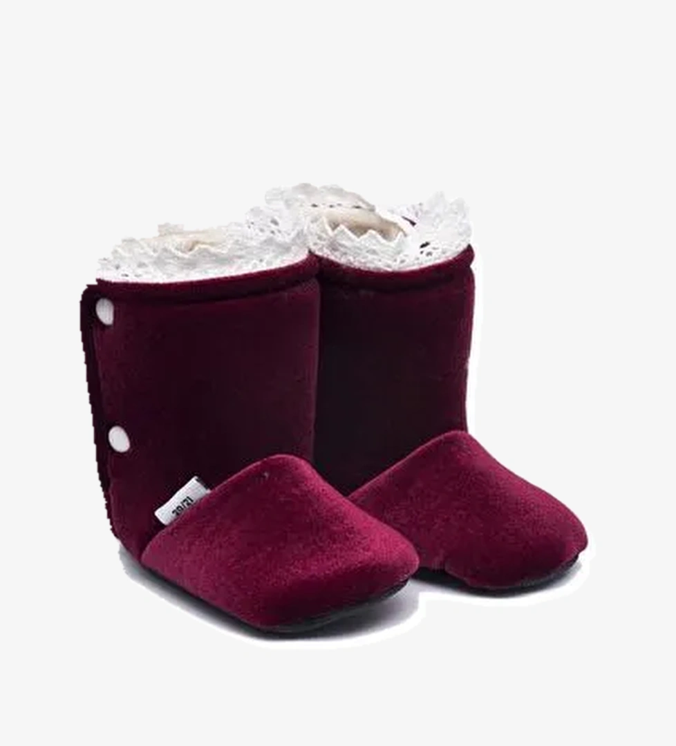 Bordo Kadife Ev Botu - Görsel 1
