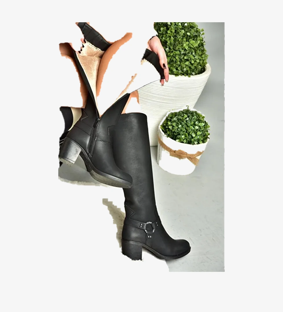 R6742113 Siyah Kadın Çizme - Görsel 1