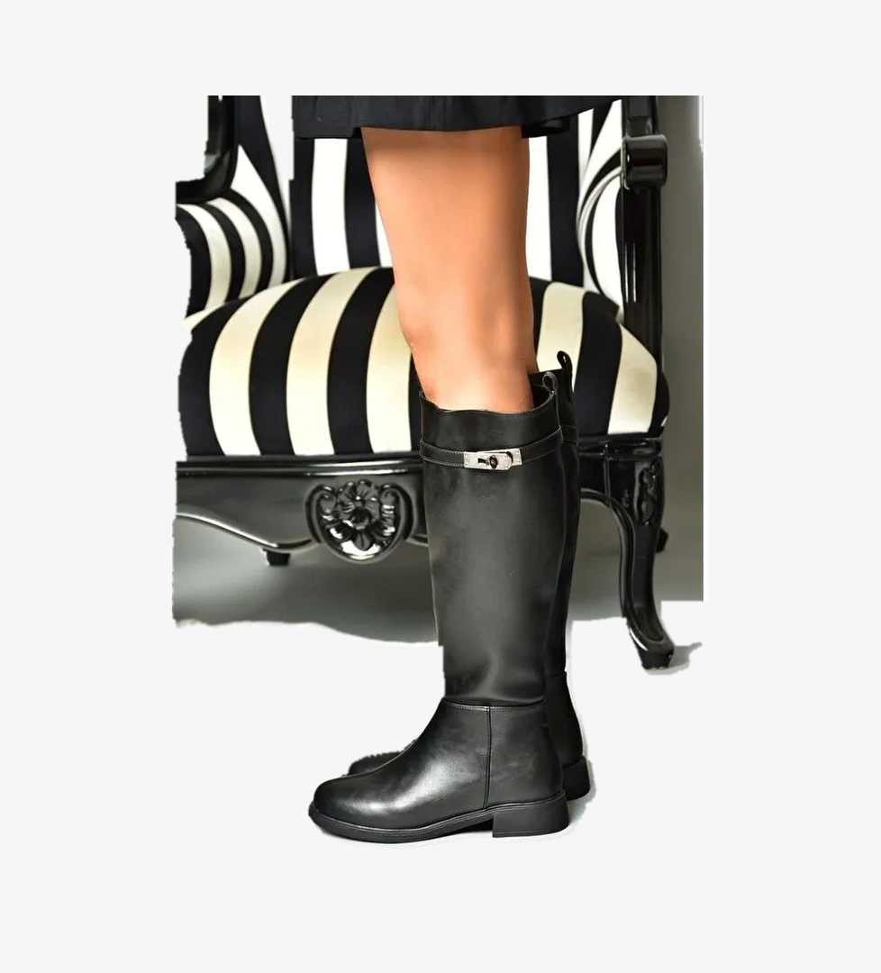 R3122253 Siyah Kadın Çizme - Görsel 1