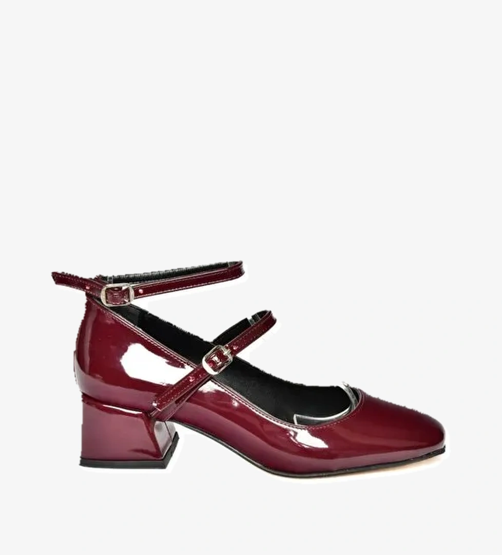 R6540372 Bordo Kadın Topuklu Ayakkabı