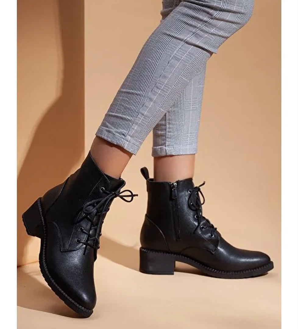 D502 Günlük Topuklu Kadın Bot - Görsel 1