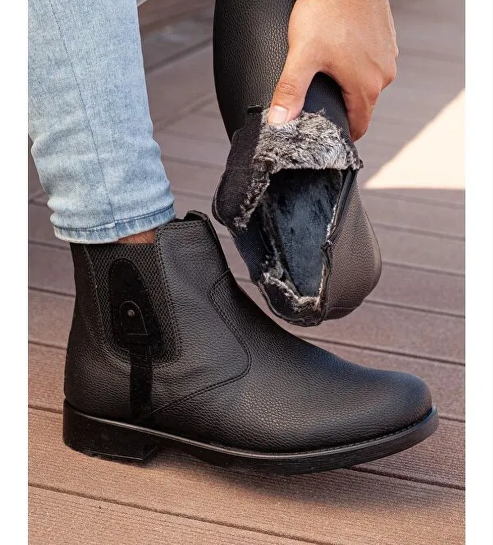 D751 Taban Dahil Komple Kürklü Soğuk Geçirmez Erkek Bot - Görsel 1