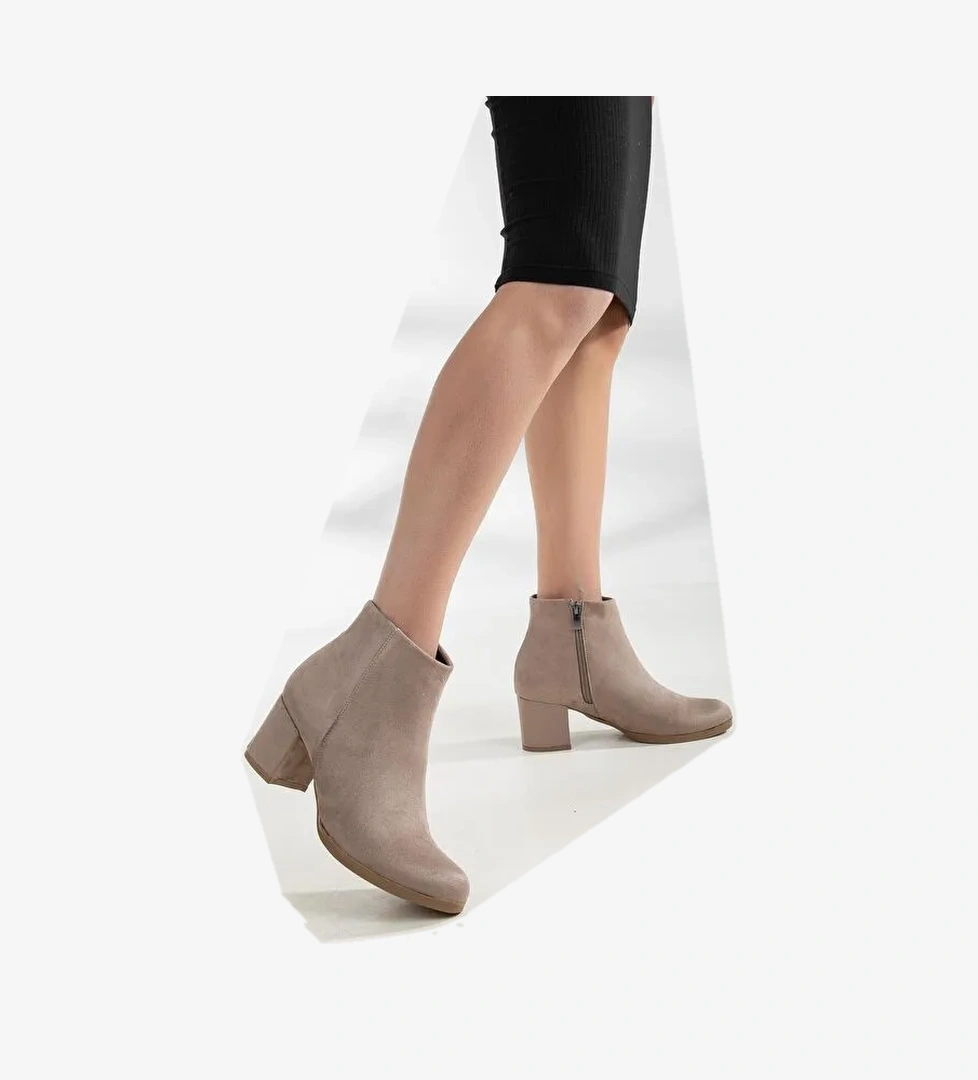 D0520 Kadın Soğuk Geçirmez Fermuarlı Bot