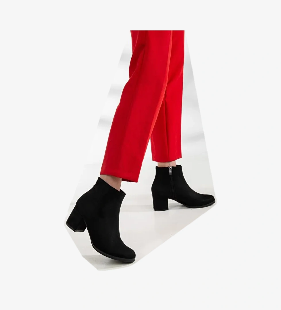 D0520 Kadın Soğuk Geçirmez Fermuarlı Bot - Görsel 1