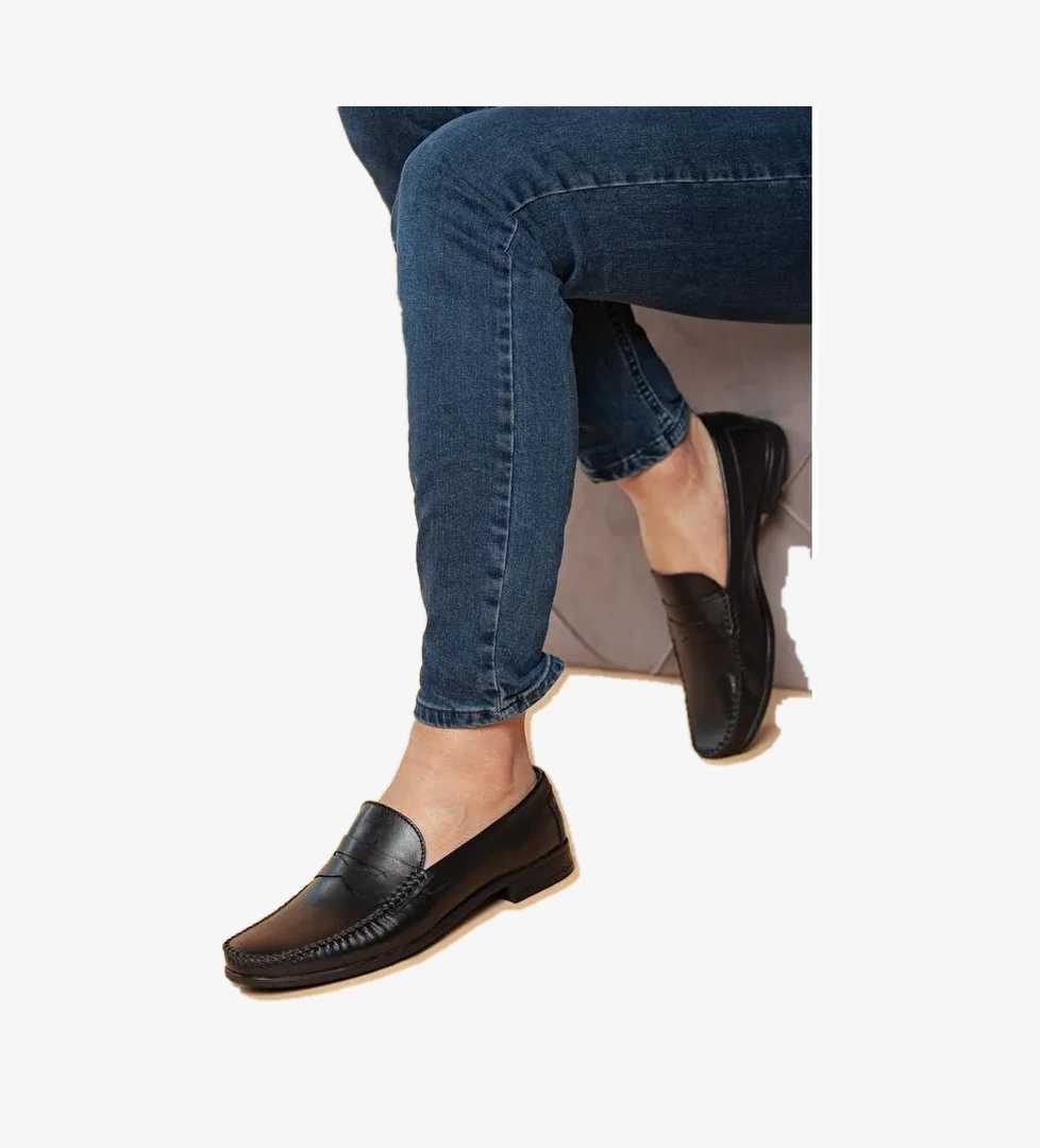 D10180 Günlük Hakiki Deri Erkek Ayakkabı - Görsel 1