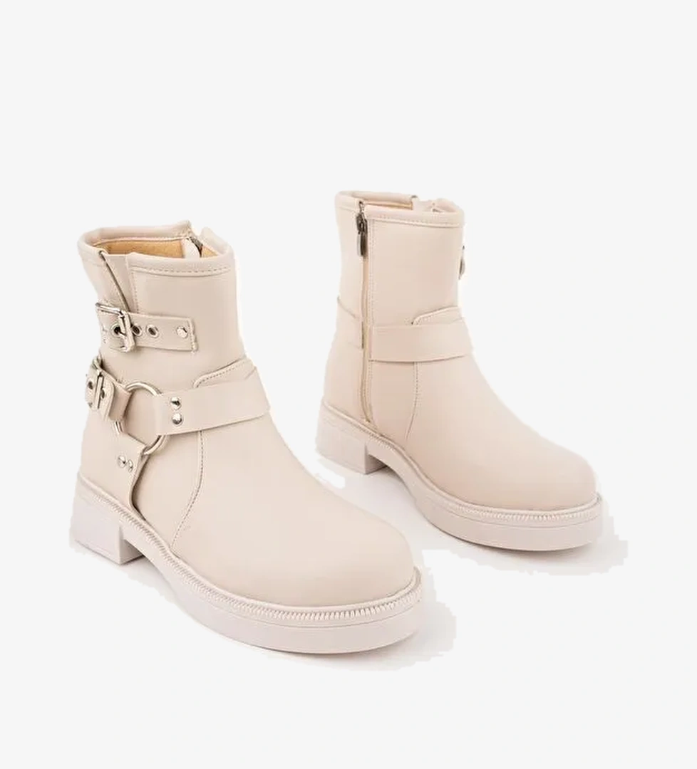 OSHO Fermuarlı Kemer Detaylı Kadın Kışlık Bot - Görsel 1