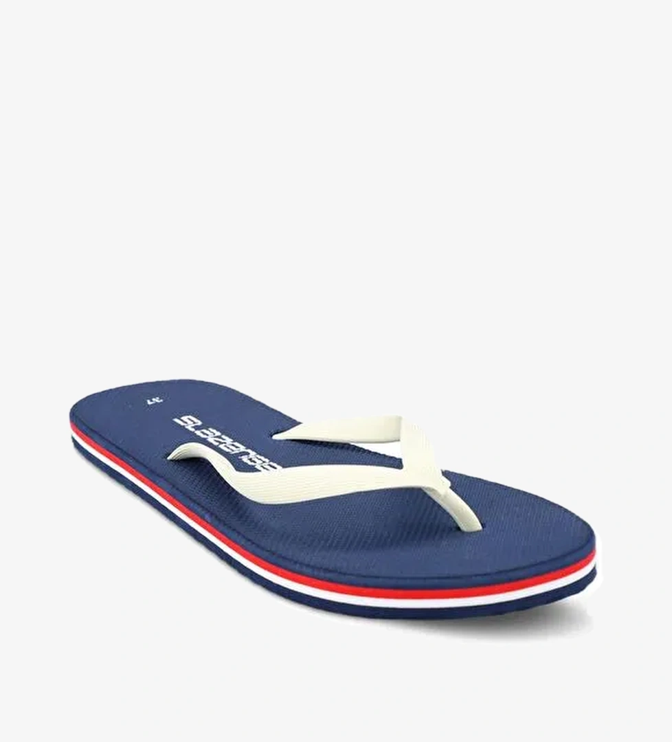 Kadın Terlik Mavi / Beyaz - Görsel 1