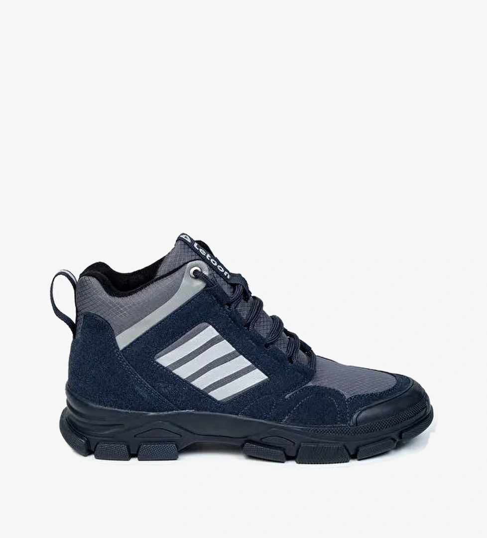 Yuvarlak Burunlu Bağcıklı Bilek Boy Erkek Trekking Bot - Görsel 1