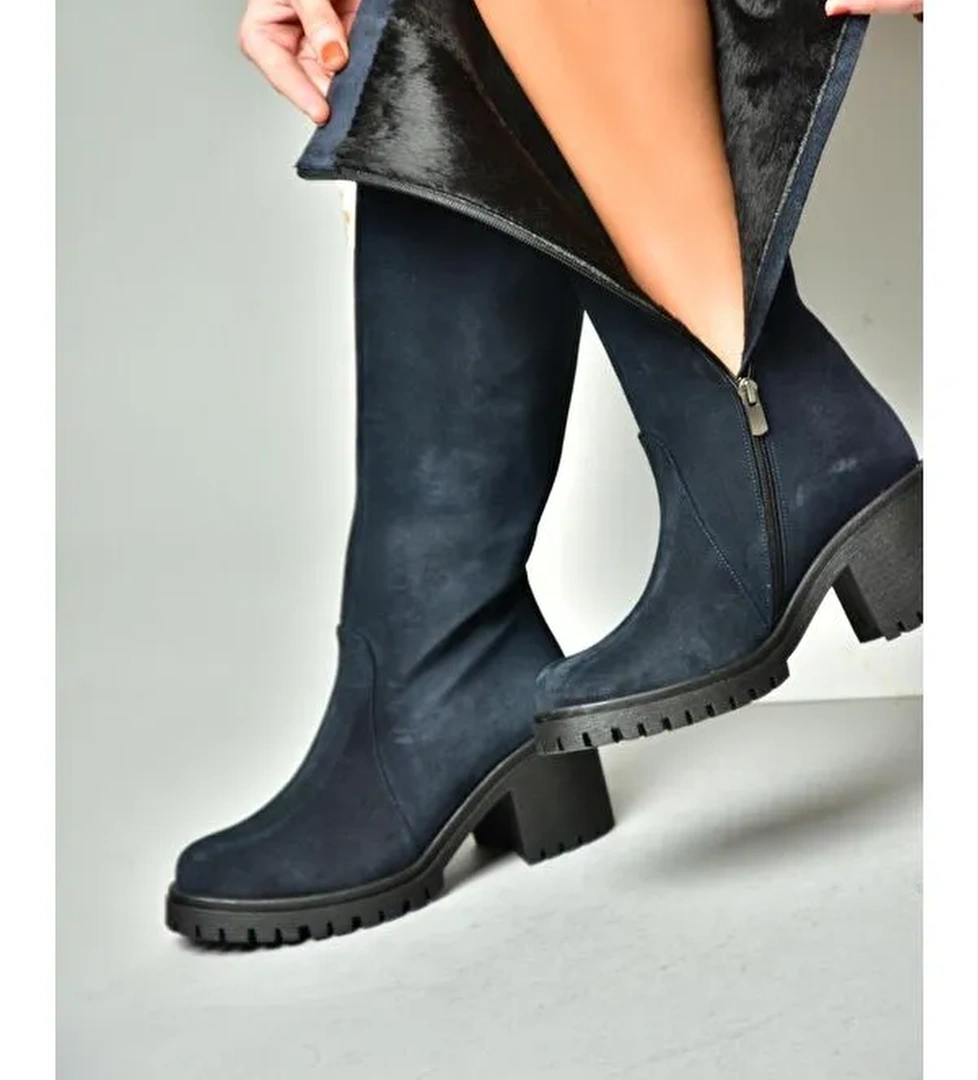 R6540477 Lacivert Kadın Çizme