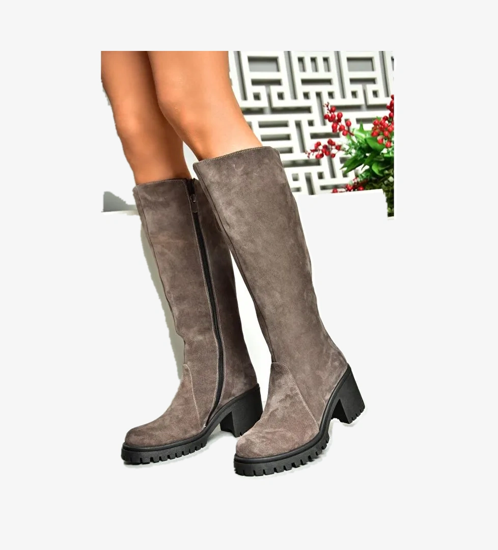 R6540477 Füme Kadın Çizme