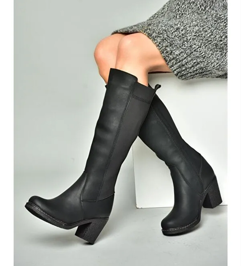 R6740707 Siyah Kadın Çizme - Görsel 1