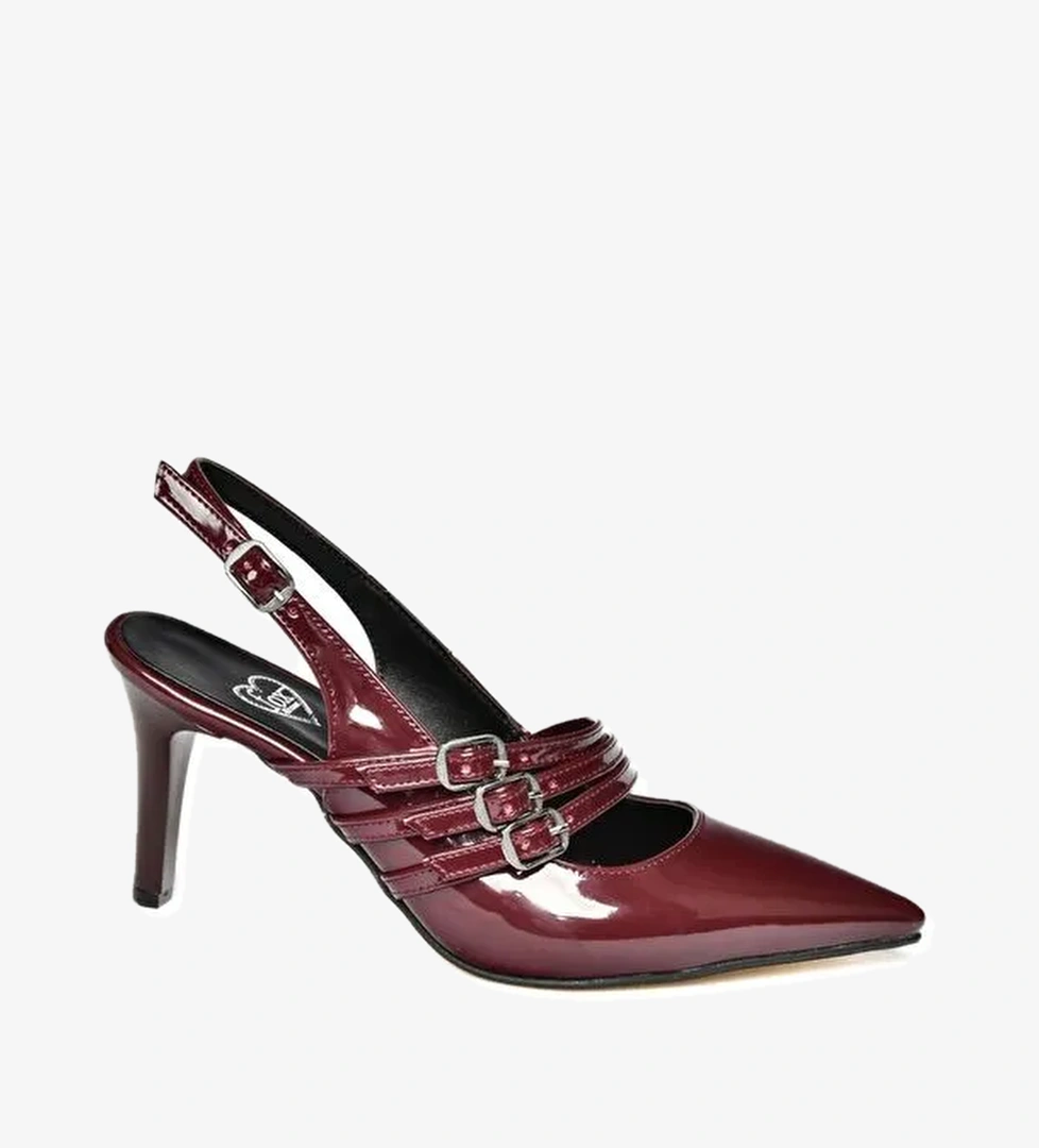 R6542183 Bordo Kadın Topuklu Ayakkabı