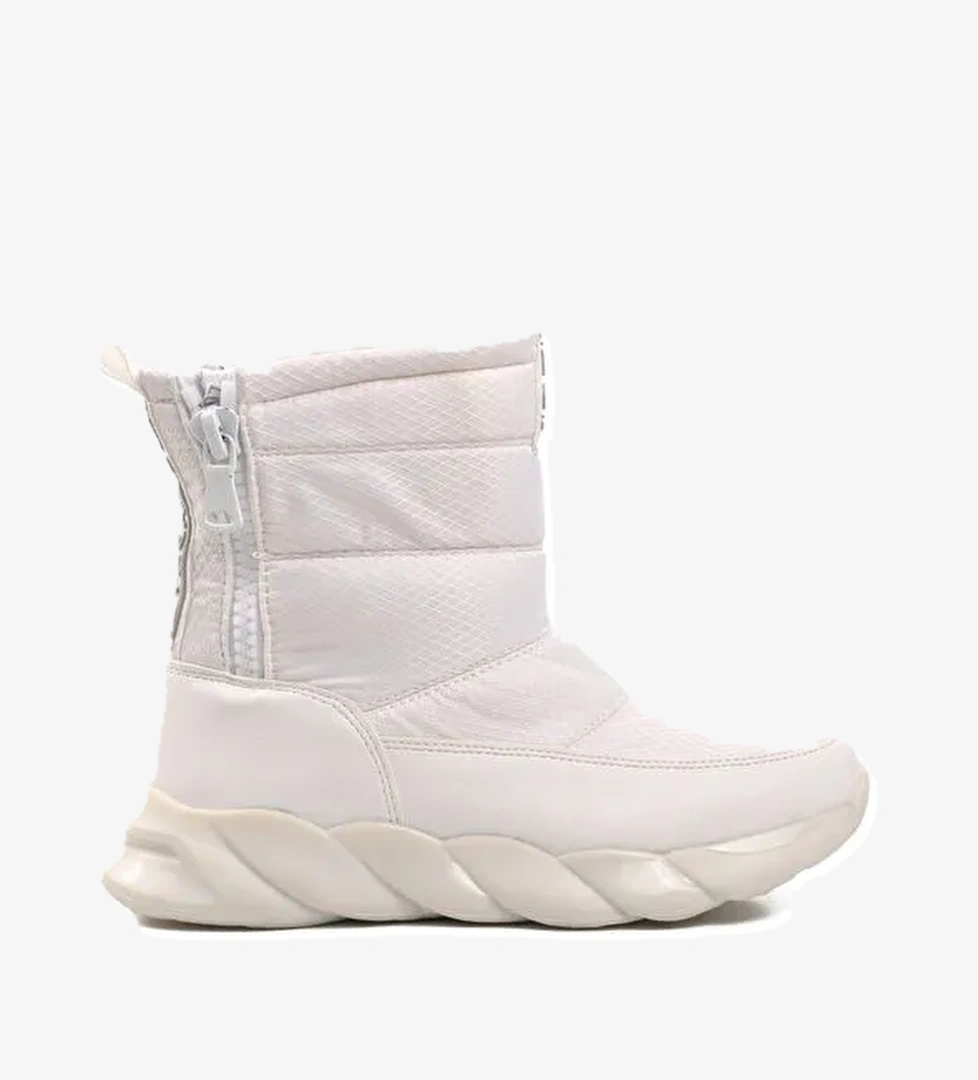 Lugo Beyaz İçi Kürklü Kadın Kar Botu