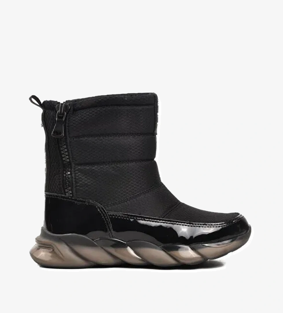 Lugo Siyah Rugan İçi Kürklü Kadın Kar Botu - Görsel 1