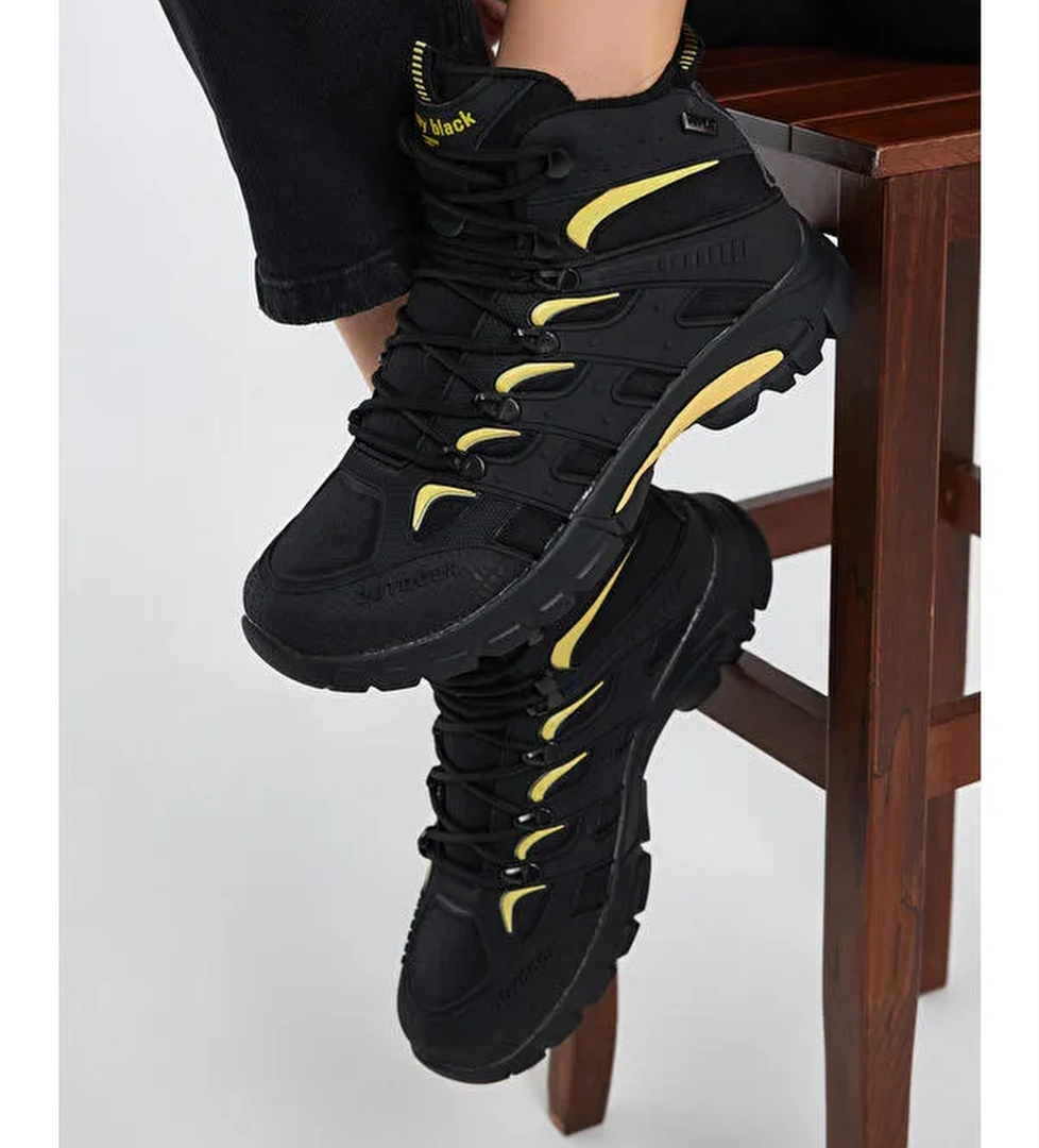 Tonny Black Siyah Tonny Black Rahat Kalip Unisex İtici Özellikli Bağcıklı Bot
