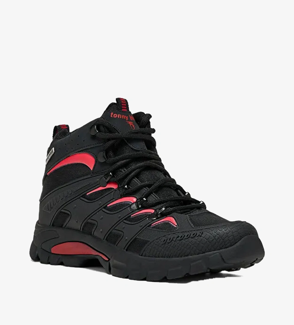 Tonny Black Siyah Tonny Black Rahat Kalip Unisex İtici Özellikli Bağcıklı Bot