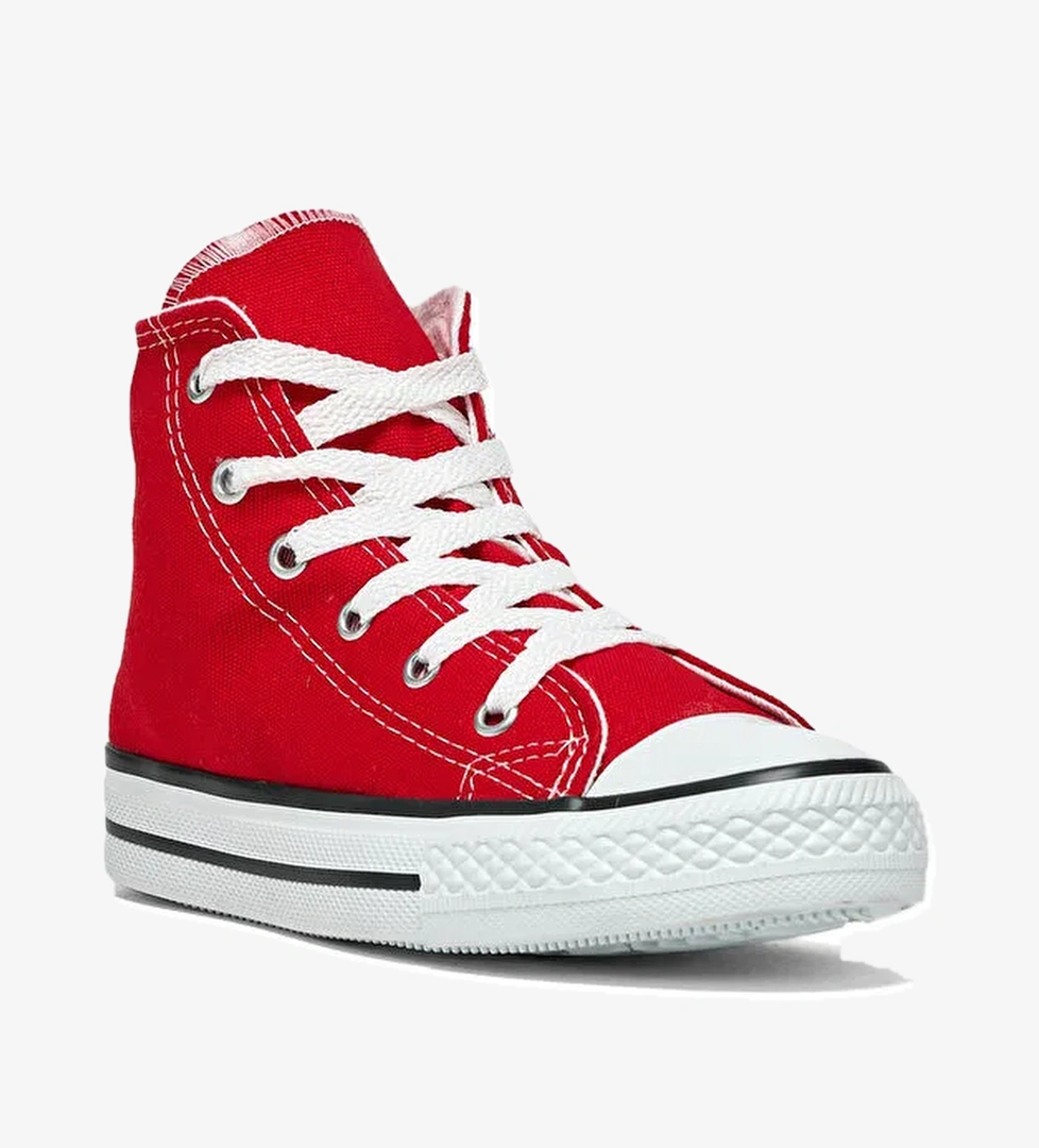 Çocuk Unisex Kırmızı Rahat Kalıp Bağcıklı Uzun Spor Ayakkabı