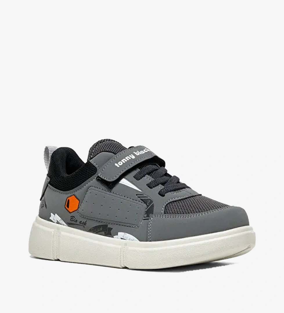 Tonny Black Gri Tonny Black Rahat Kalip Çocuk Unisex Cırtlı