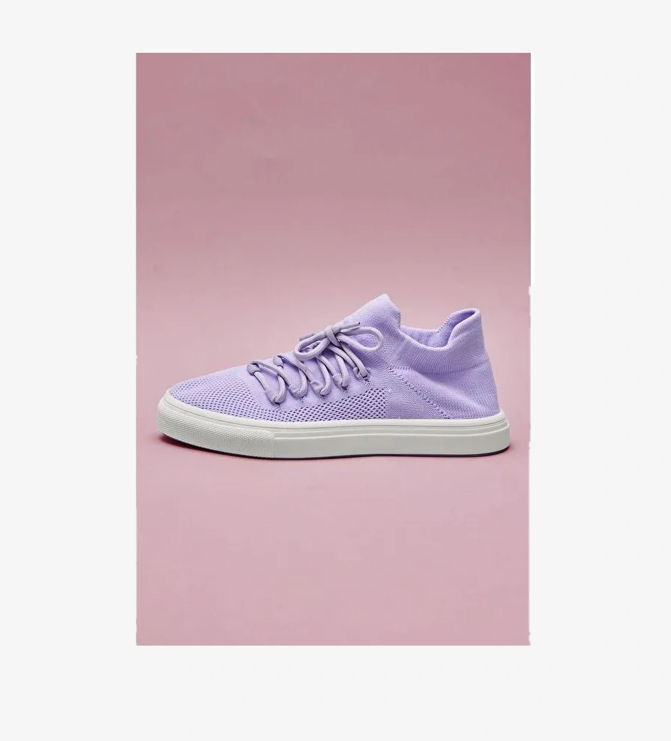 Bağcıklı Kadın Ayakkabı Lila