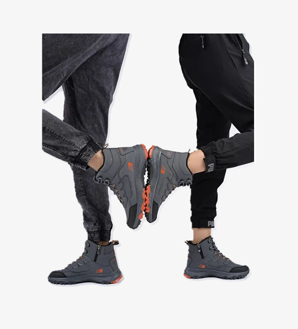 İZLAND Unisex Trekking Outdoor Bağcıklı Yandan Fermuarlı Kışlık Bot