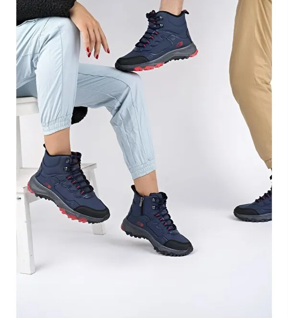 İZLAND Unisex Trekking Outdoor Bağcıklı Yandan Fermuarlı Kışlık Bot