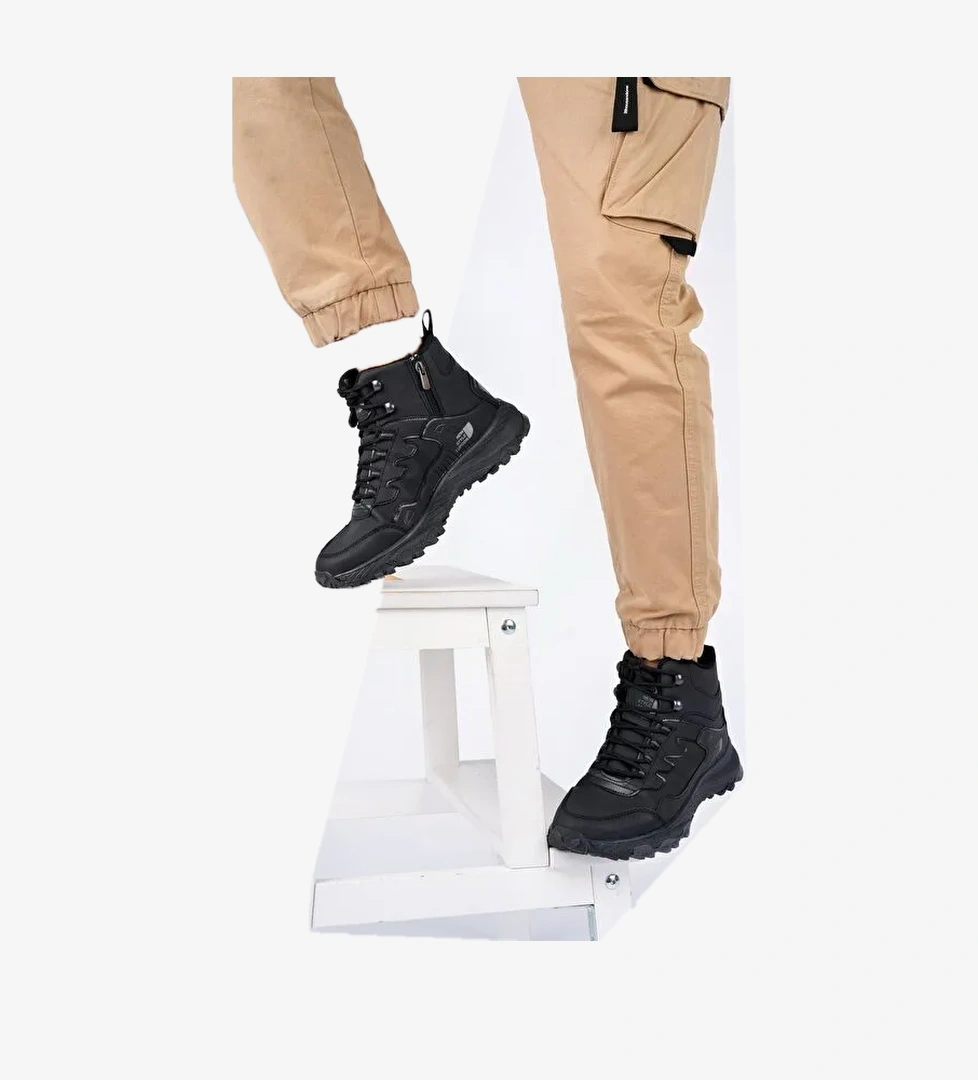 İZLAND Unisex Trekking Outdoor Bağcıklı Yandan Fermuarlı Kışlık Bot - Görsel 1