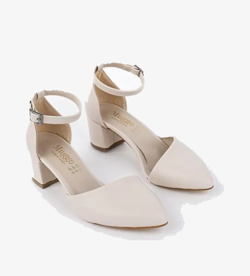 W0708 Kadın Klasik Günlük Tarz Şık ve Rahat Topuklu Ayakkabı - Görsel 1