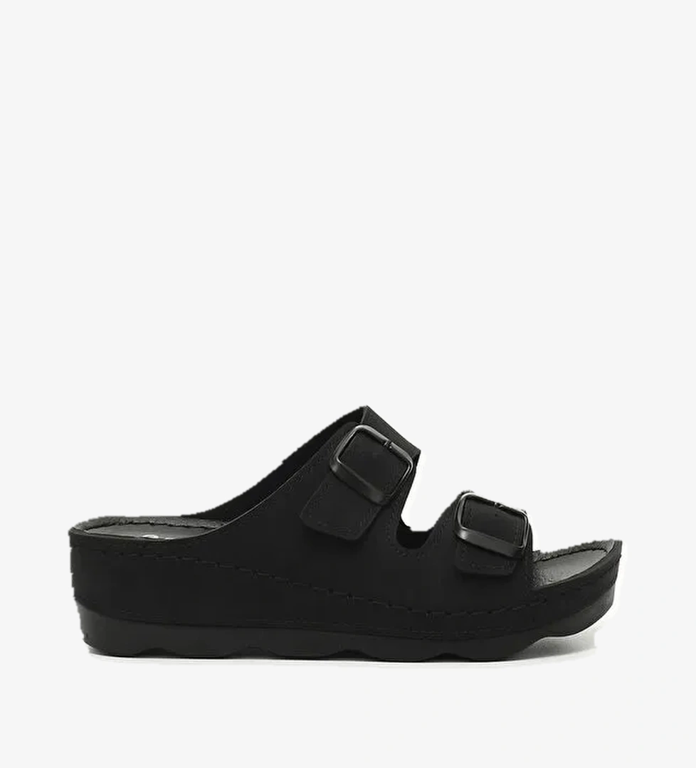 SİYAH Tokalı Kadın Günlük Terlik 34054