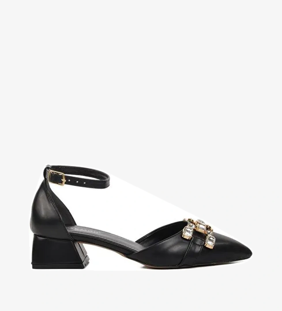 Siyah Kadın Taşlı Abiye Ayakkabı 326184 - Görsel 1