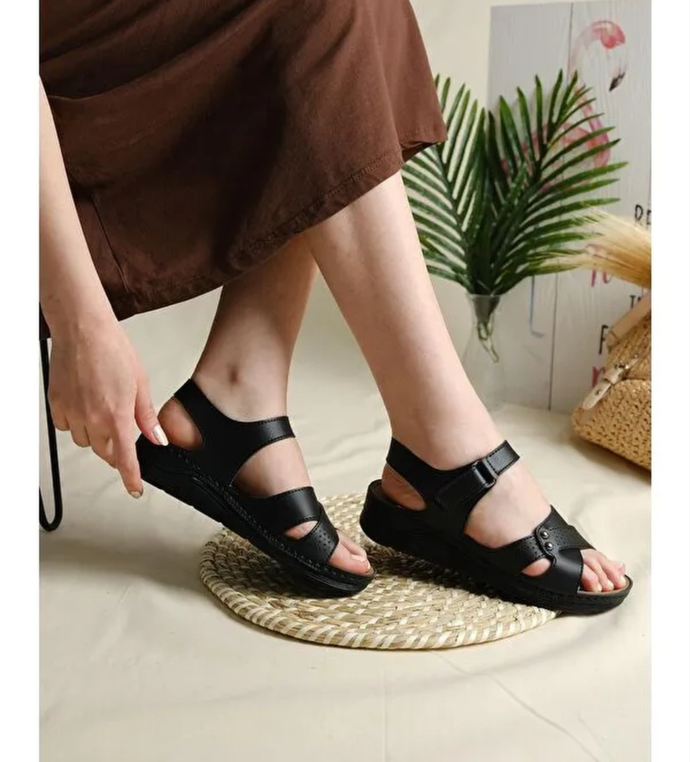 Zadia Ortopedik Hafif Taban Günlük Anne Kadın Sandalet - Görsel 1