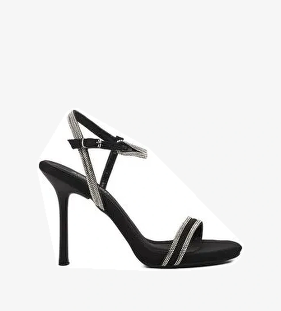 Siyah Kadın Taşlı Abiye Ayakkabı 543117 - Görsel 1