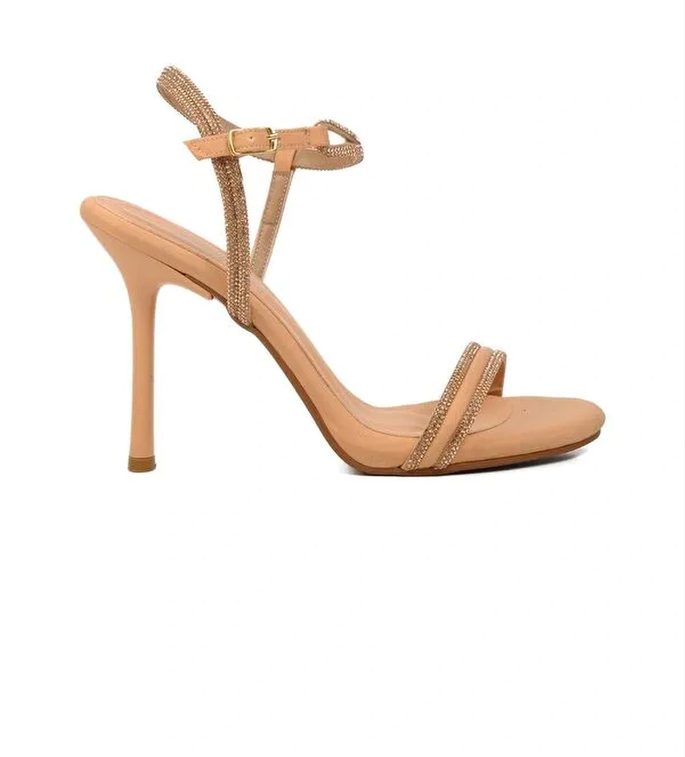 Nude Kadın Taşlı Abiye Ayakkabı 543117