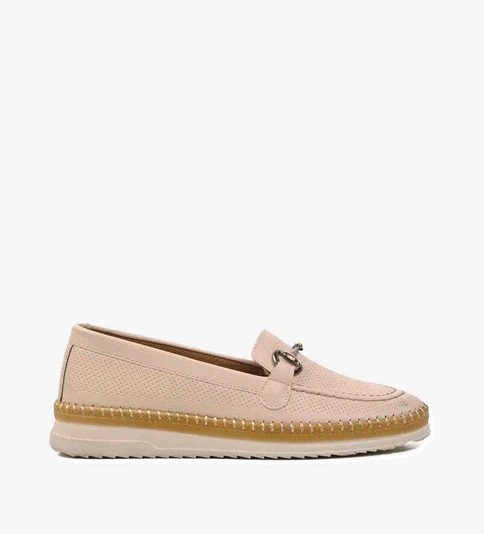 Bej Kadın Loafer Ayakkabı 651497