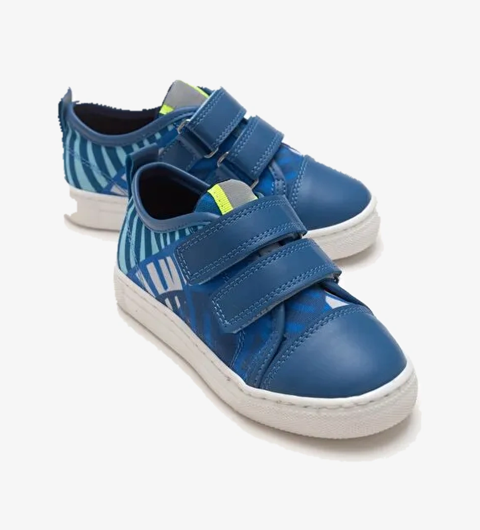 Erkek Çocuk Mavi Sneaker Ayakkabı - Görsel 1