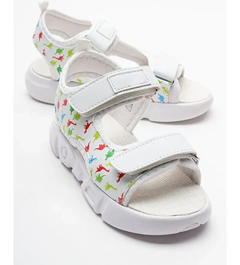 Erkek Çocuk Beyaz Anatomik Spor Sandalet