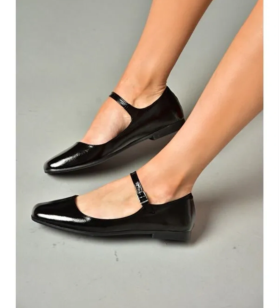 Fox Shoes Siyah Fox Shoes Babet S7262525 Kadın