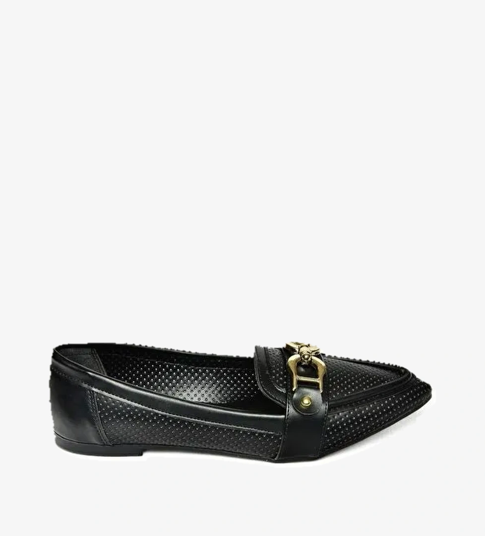 Fox Shoes S3140265 Siyah Bej Kadın Ayakkabı model görseli