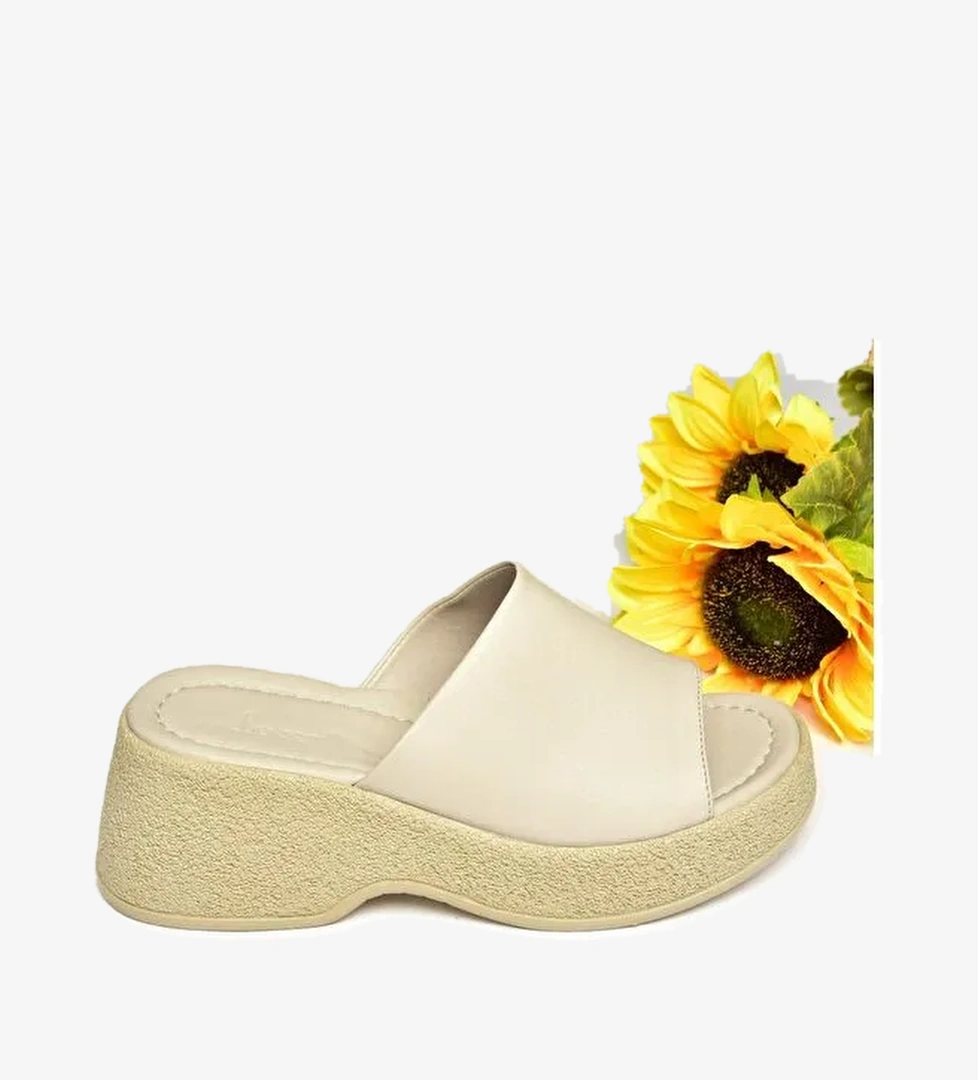 S9967412 Bej Kadın Terlik - Görsel 1