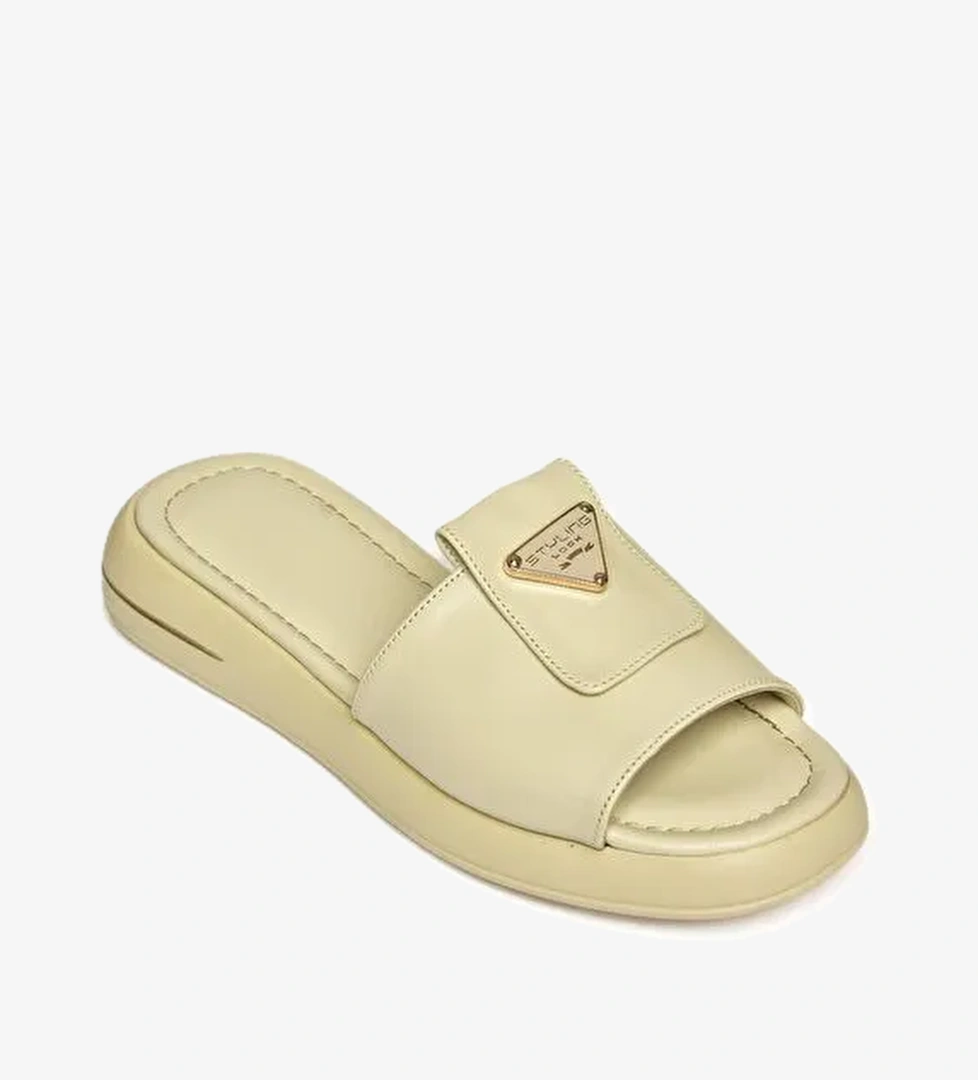 S5181064 Bej Kadın Terlik - Görsel 1