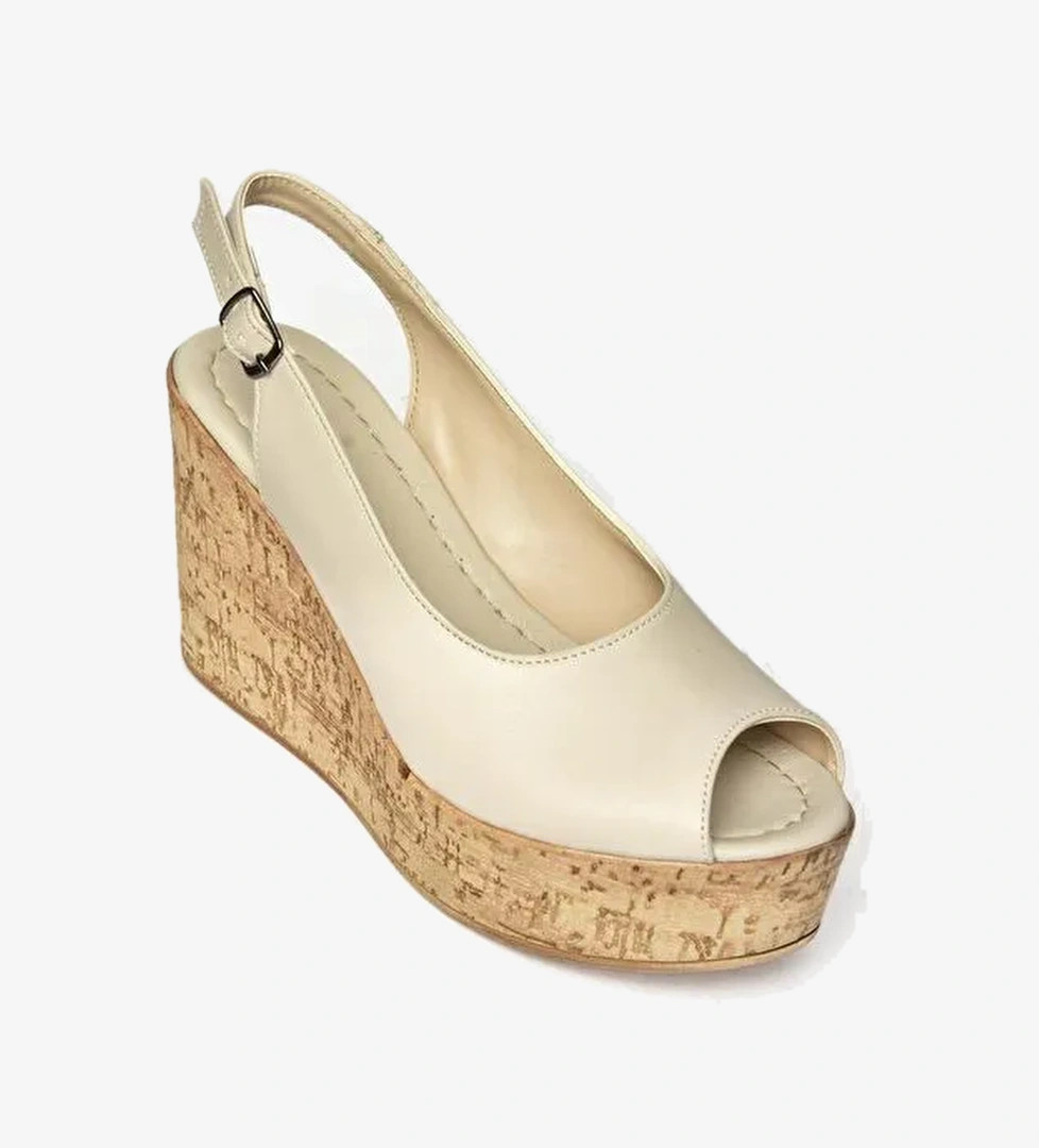 S9960635 Bej Kadın Dolgu Topuklu Ayakkabı