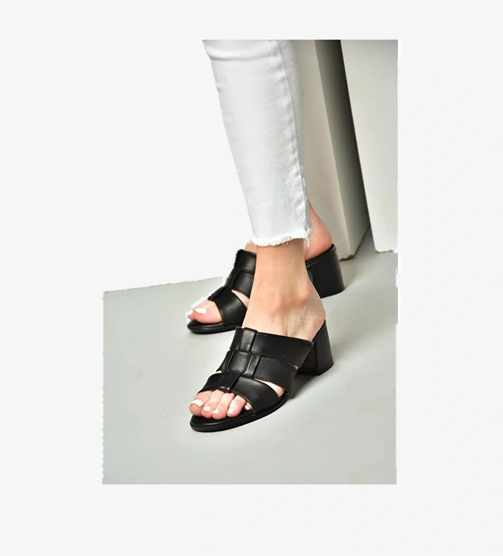 P5554520 Siyah Kadın Terlik - Görsel 1