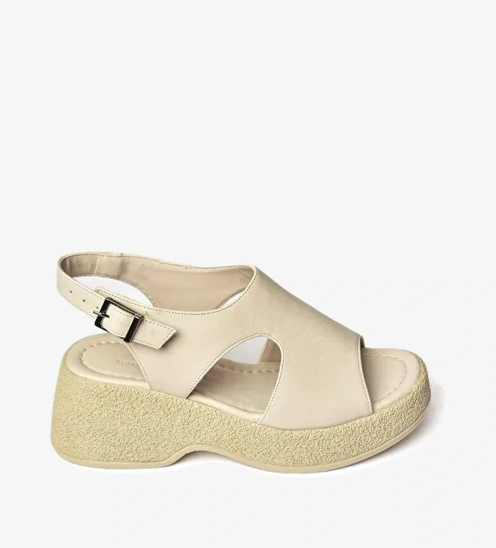 S9969450 Bej Kadın Sandalet - Görsel 1