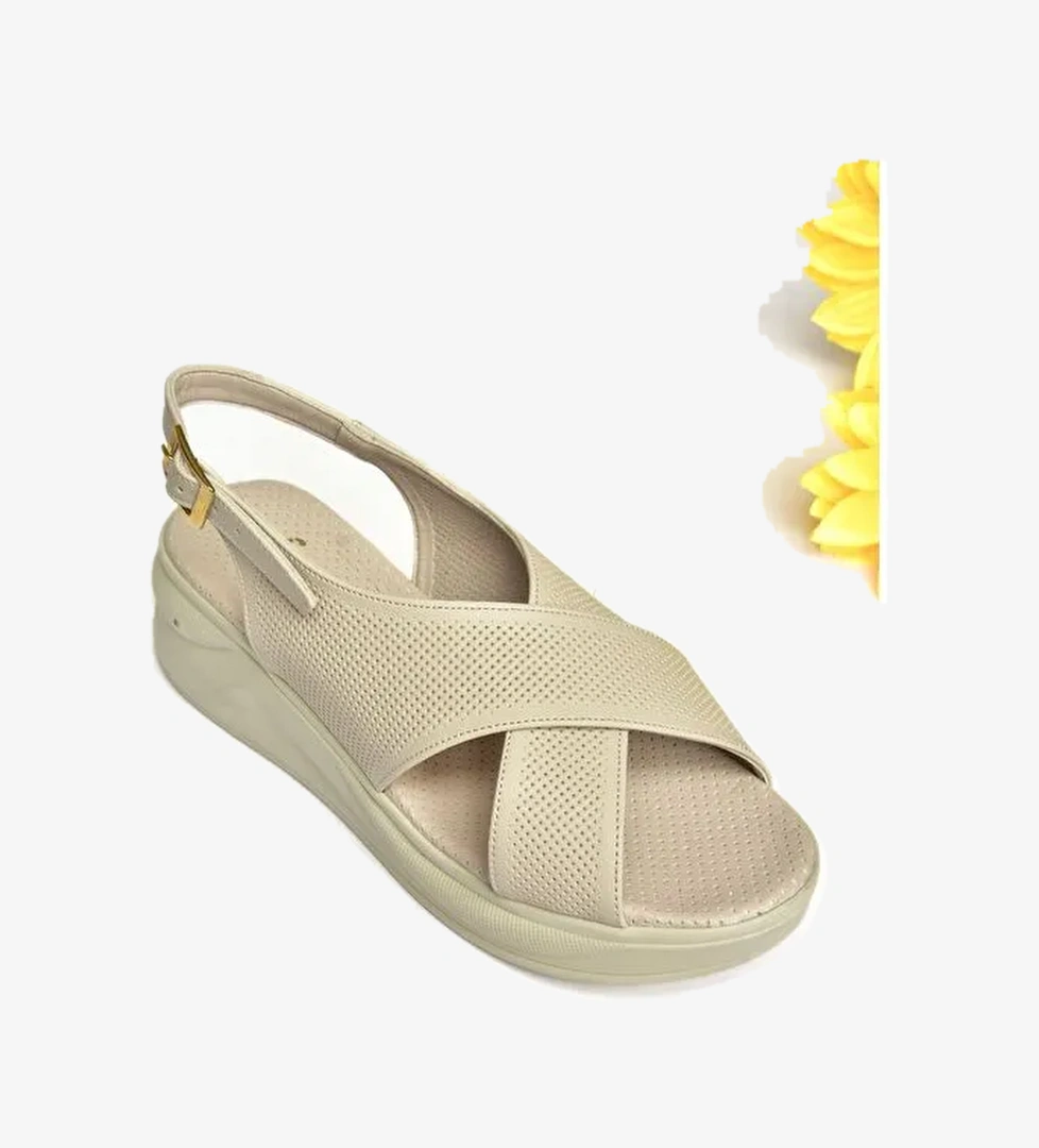 S7130307 Bej Kadın Sandalet