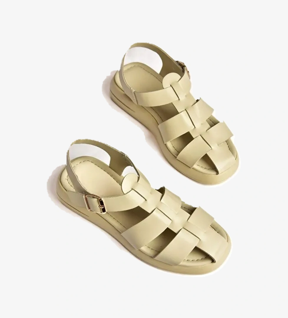 S5181060 Bej Kadın Sandalet