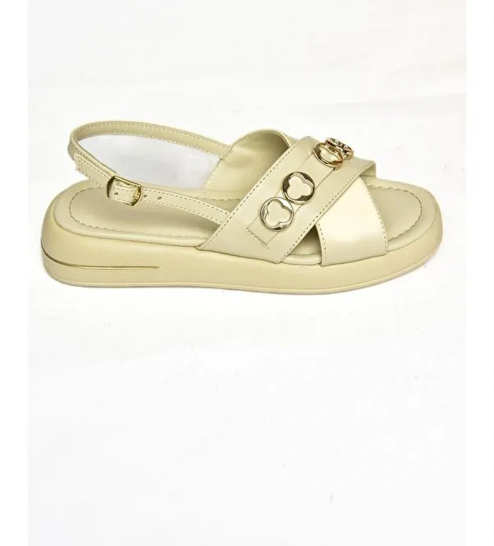 S5181058 Bej Kadın Sandalet - Görsel 1