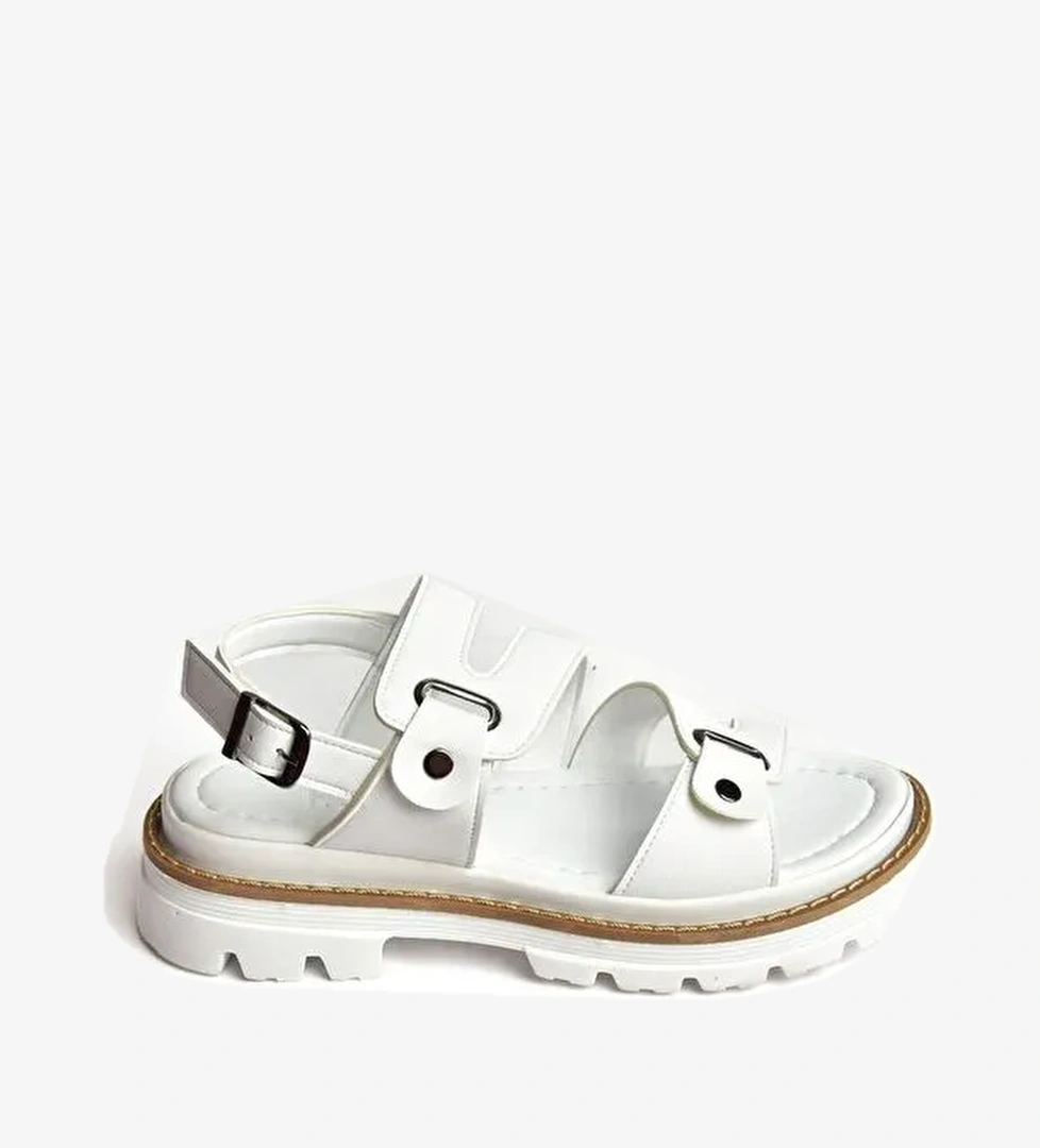 S9960755 Beyaz Kadın Sandalet