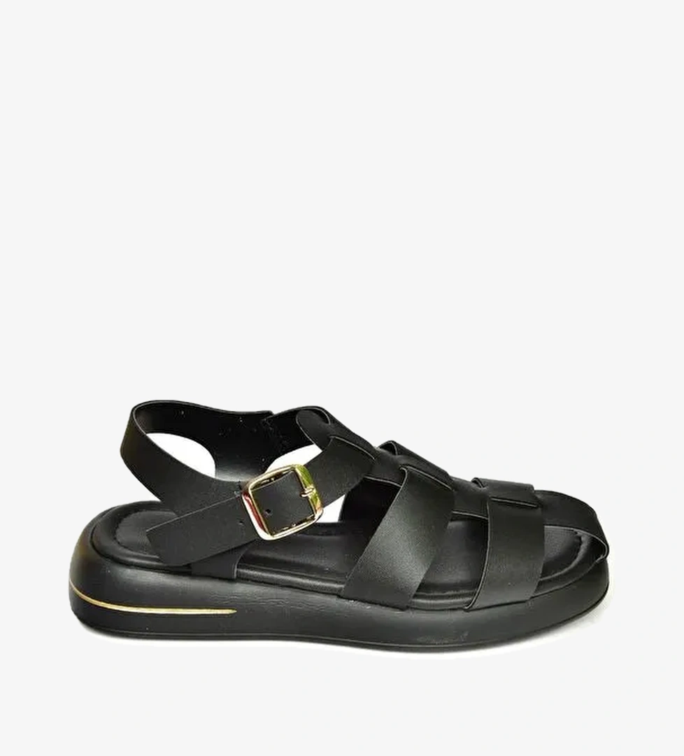 S5181060 Siyah Kadın Sandalet - Görsel 1