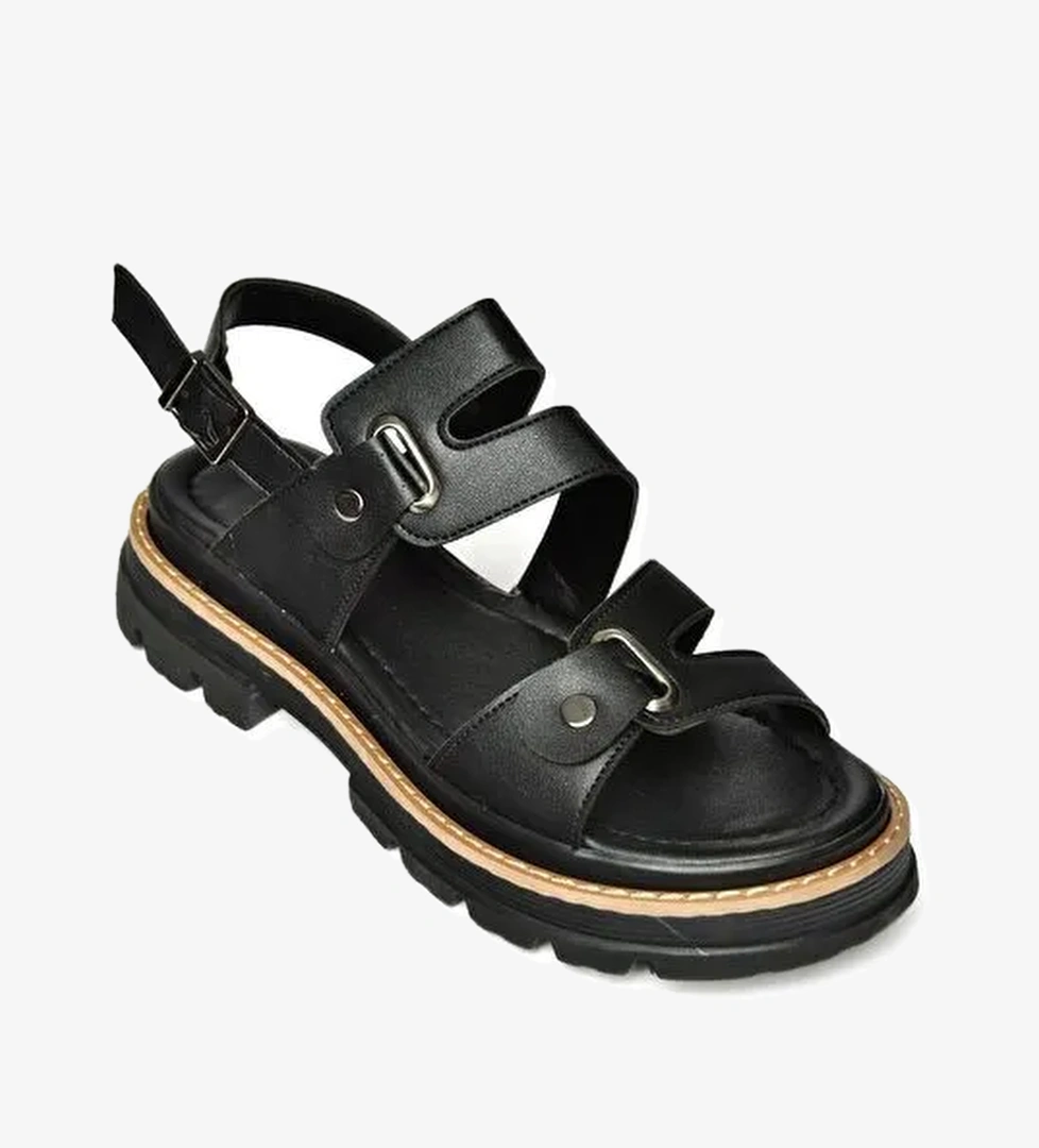 S9960755 Siyah Kadın Sandalet