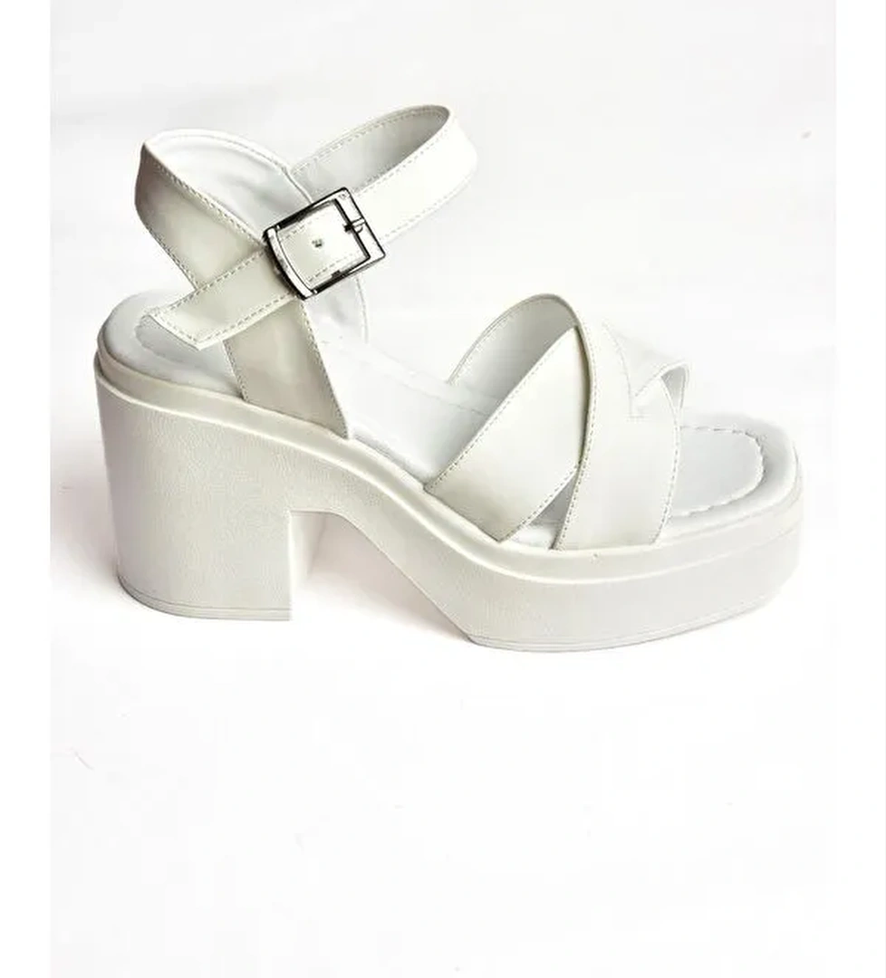 S9960230 Beyaz Kadın Sandalet